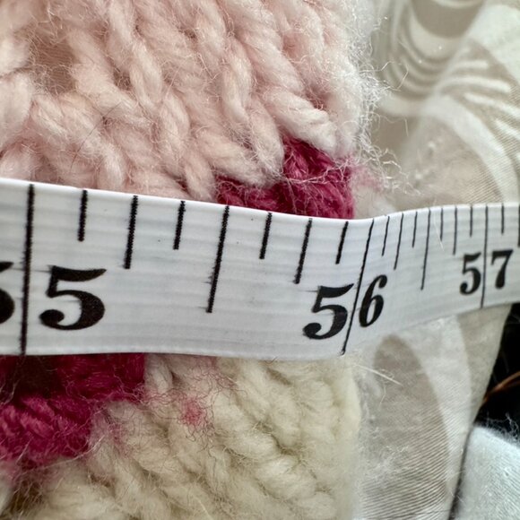 Vintage Pink Chevron Knit Throw Blanket - Picture 6 of 7